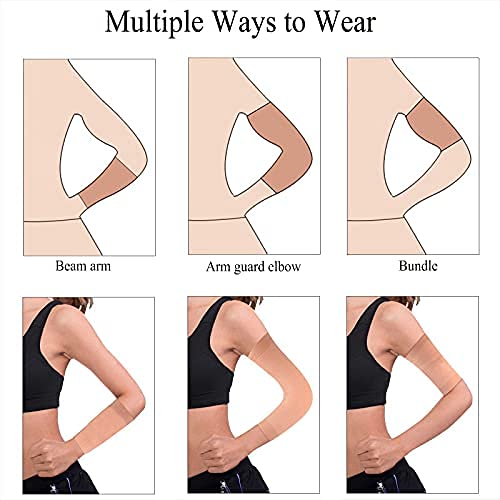 Geyoga 4-Pair Women's Arm Wrap Shapers for Toning & Fitness - Breathable Compression Sleeves for Workout, Yoga & Running - Slimming Arm Shape Supplies for Active Women