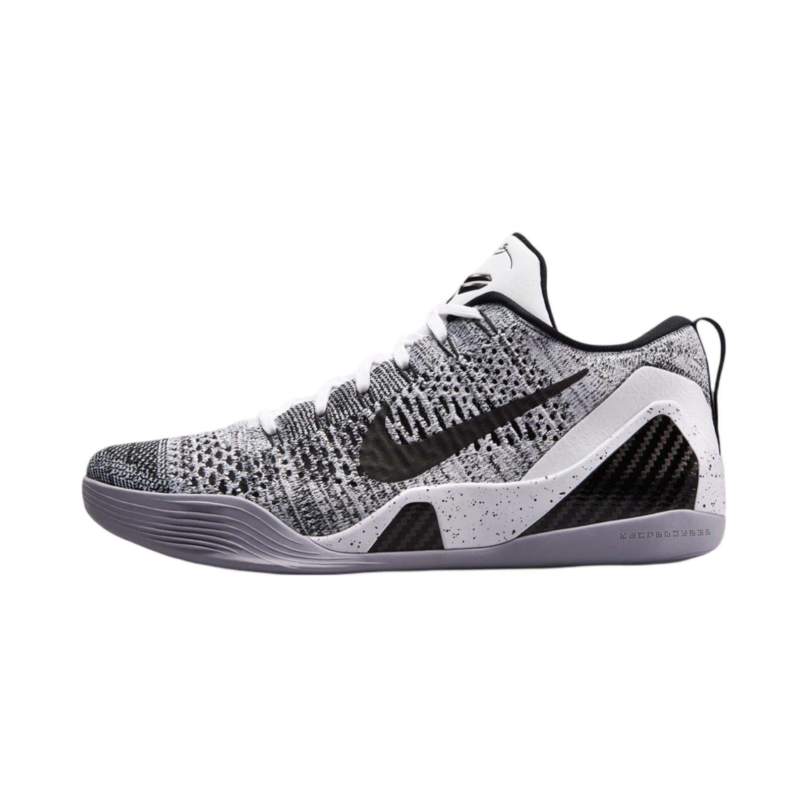 Nike Kobe 9 Low Elite Basketball Shoes - White & Black | High-Performance Court Sneakers for Basketball Players & Fans | Perfect for Games, Training & Streetwear Fashion