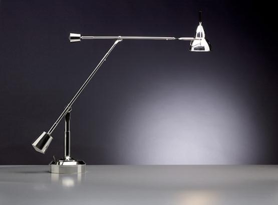 TECNOLUMEN EB 27 Table Lamp - Bauhaus Style Desk Light with Chrome Finish | Perfect for Modern Living Room, Office, or Bedroom Lighting