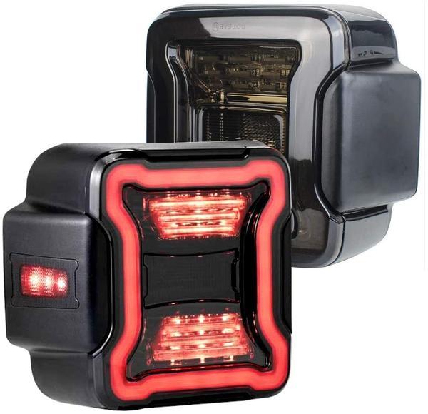Smoked LED Tail Light Kit for 2018-2023 Jeep Wrangler JL - Eagle Lights - Waterproof & Durable - Upgrade for Off-Road & Night Driving
