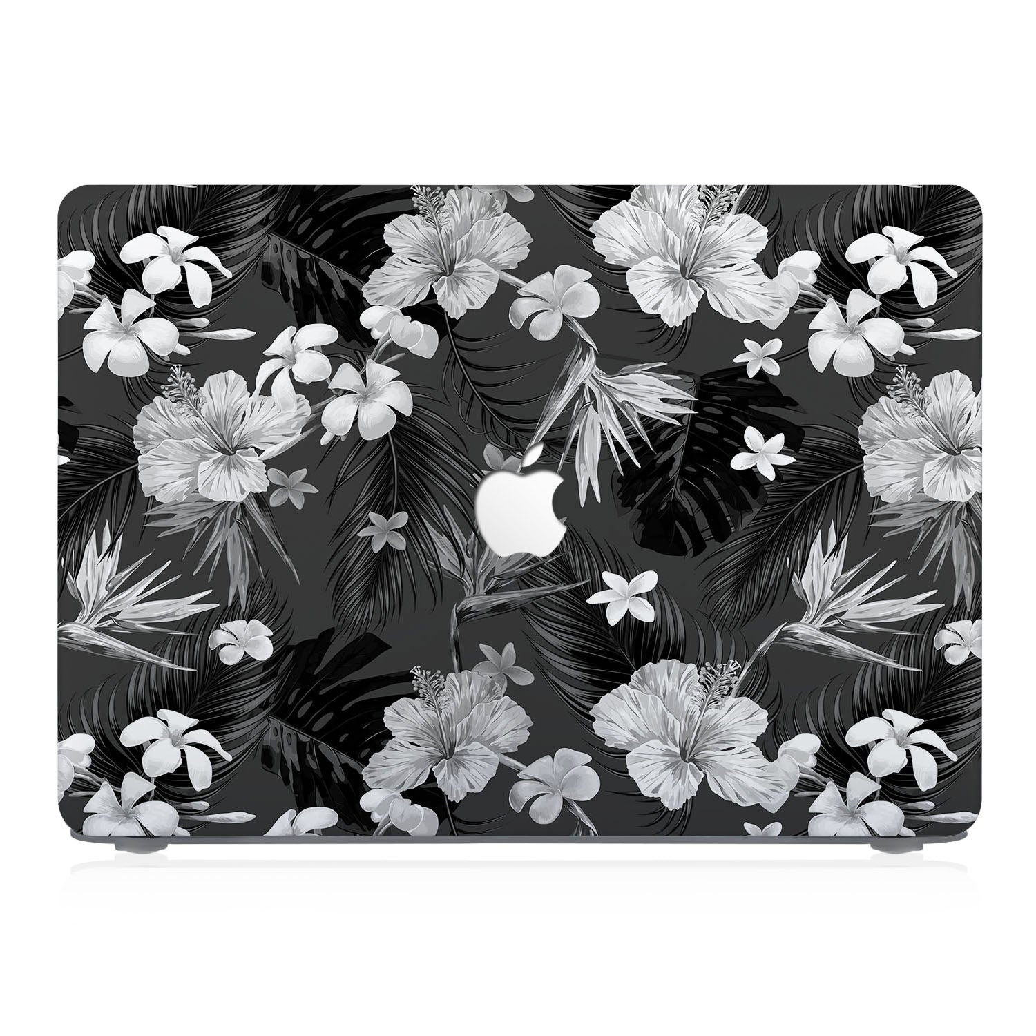 Premium MacBook Pro/Air Case - Black Floral Design Protective Cover for MacBook Pro 13/14/15/16 inch & MacBook Air 13/15 inch | Slim Durable Hard Shell | Perfect for Work, Travel & Everyday Use