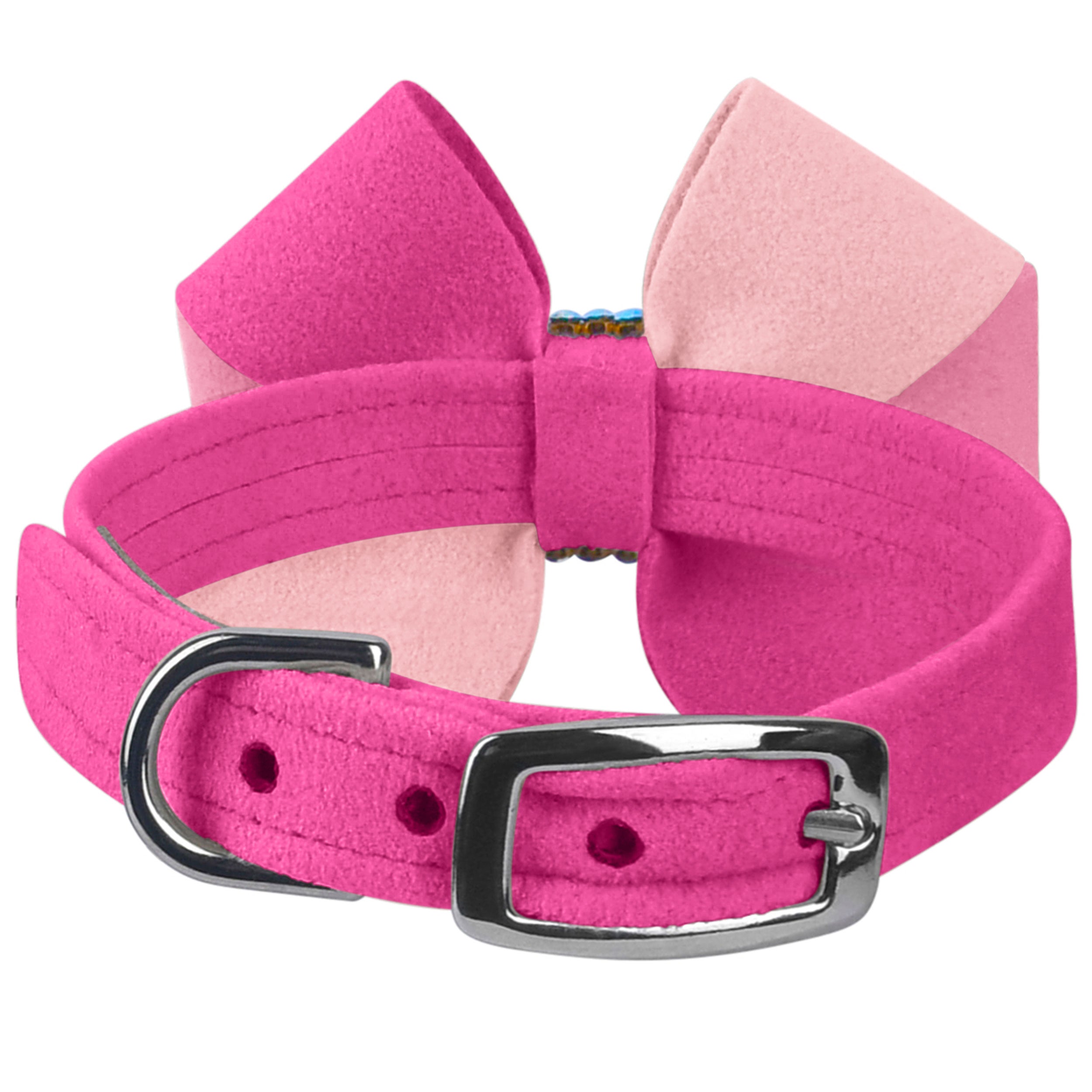 Luxury Pink Velvet Dog Collar with Rhinestones - Soft & Stylish Pet Accessory for Small & Medium Dogs - Perfect for Daily Walks, Special Occasions & Photo Shoots