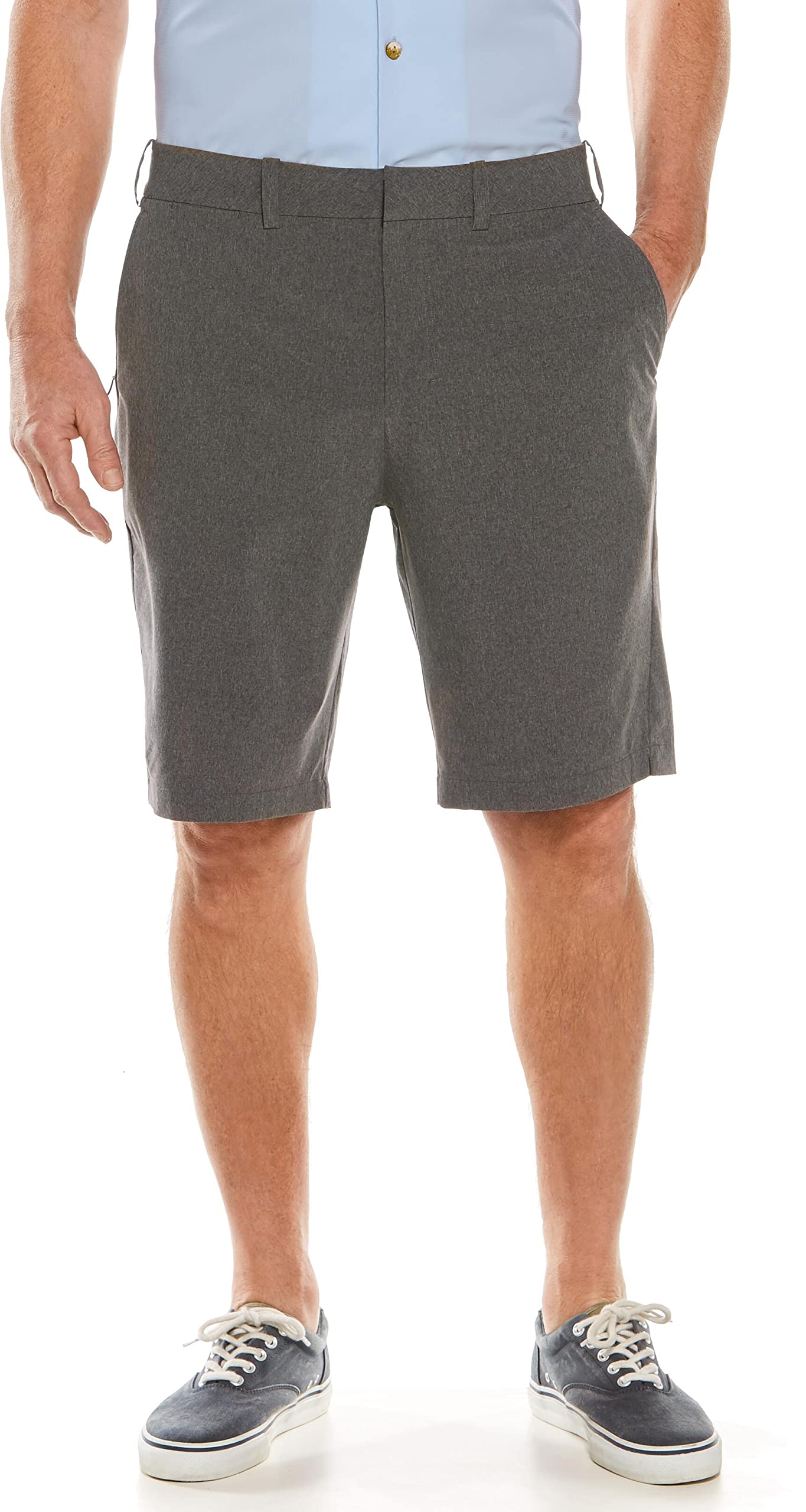 Coolibar UPF 50+ Men's Sun Protective Trek Hybrid Shorts - Lightweight Quick-Dry Hiking & Outdoor Adventure Shorts for Men