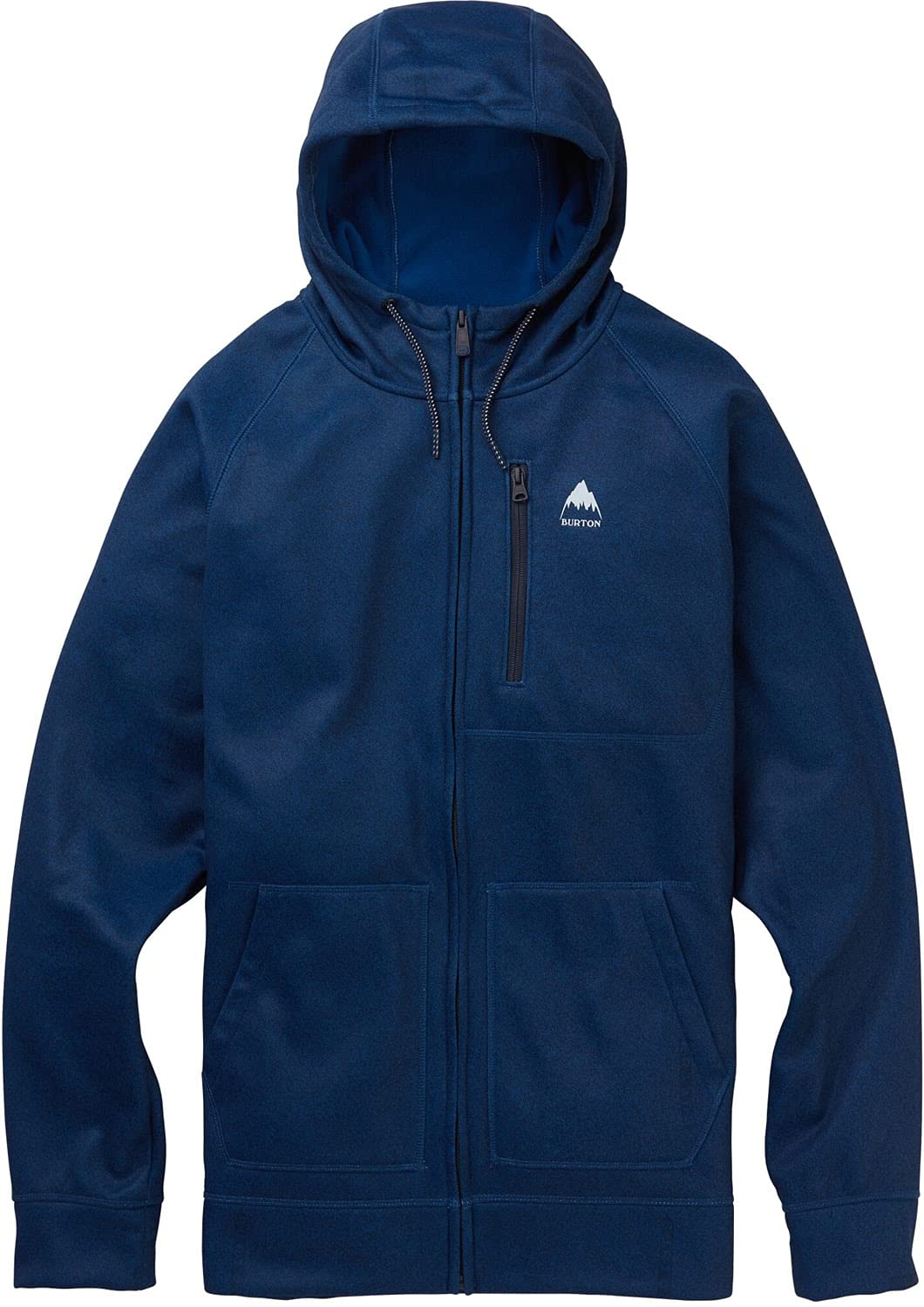 Burton Men's Crown Bonded Full Zip Hoodie Sweatshirt - Warm Fleece Jacket for Outdoor Activities, Casual Wear & Winter Sports