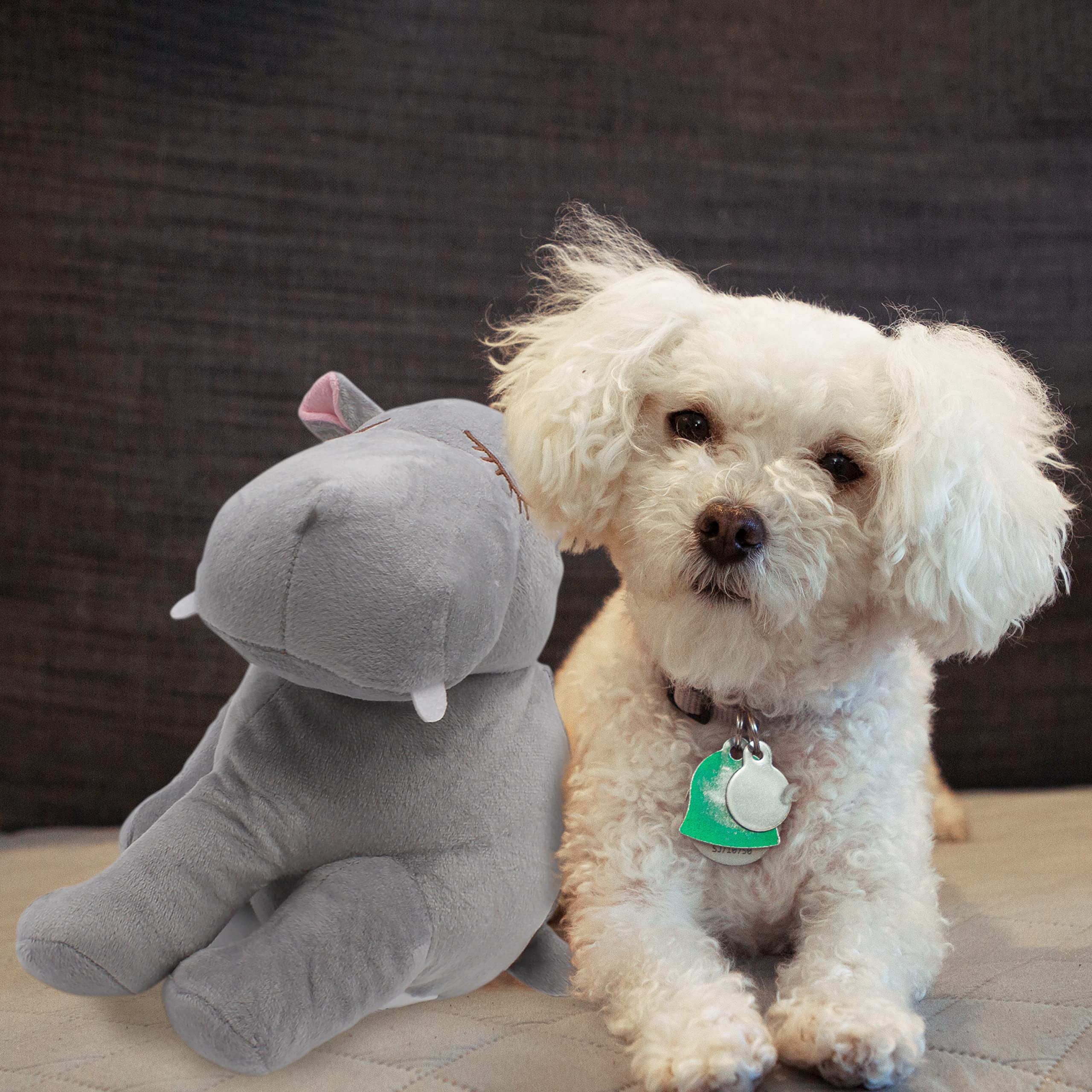 Heartbeat Puppy Toy for Dogs - Calming Plush Stuffed Animal with Realistic Heartbeat to Relieve Anxiety & Aid Sleep - Perfect for Anxious Puppies, Separation Anxiety & Training (Gray) - Ideal for New Puppies, Kennel Training & Comforting Scared Dogs