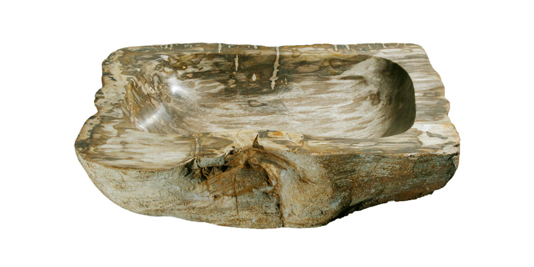 Natural Petrified Wood Sink - 20-25 Inch Bathroom Vanity - Unique Stone Basin for Rustic & Modern Home Decor - Perfect for Bathroom, Kitchen, or Outdoor Living Spaces