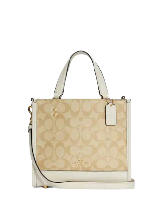 Coach Dempsey Tote 22 - Signature Canvas Handbag for Women | Stylish & Durable Designer Shoulder Bag for Work, Travel & Everyday Use
