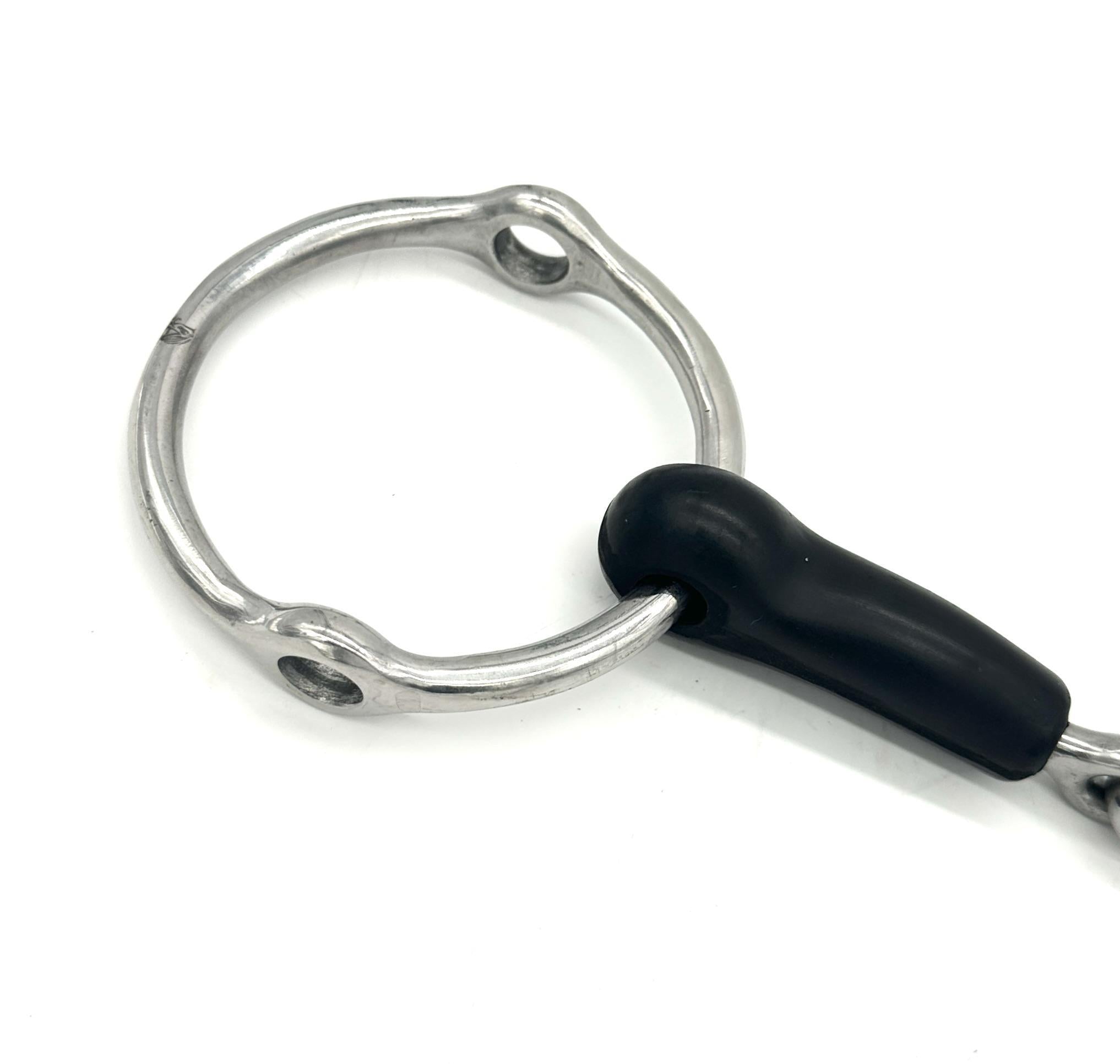 Jake Adams Rubber Single Joint Loose Ring Gag Bit - Comfortable Horse Training Equipment for Dressage & Riding - Perfect for Equestrian Sports and Horseback Riding