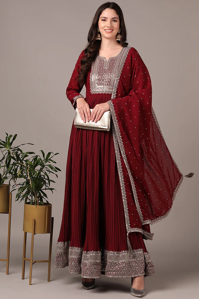 Elegant Anarkali Suit for Diwali & Festive Occasions - Traditional Indian Party Wear for Women - Perfect for Weddings, Celebrations & Cultural Events