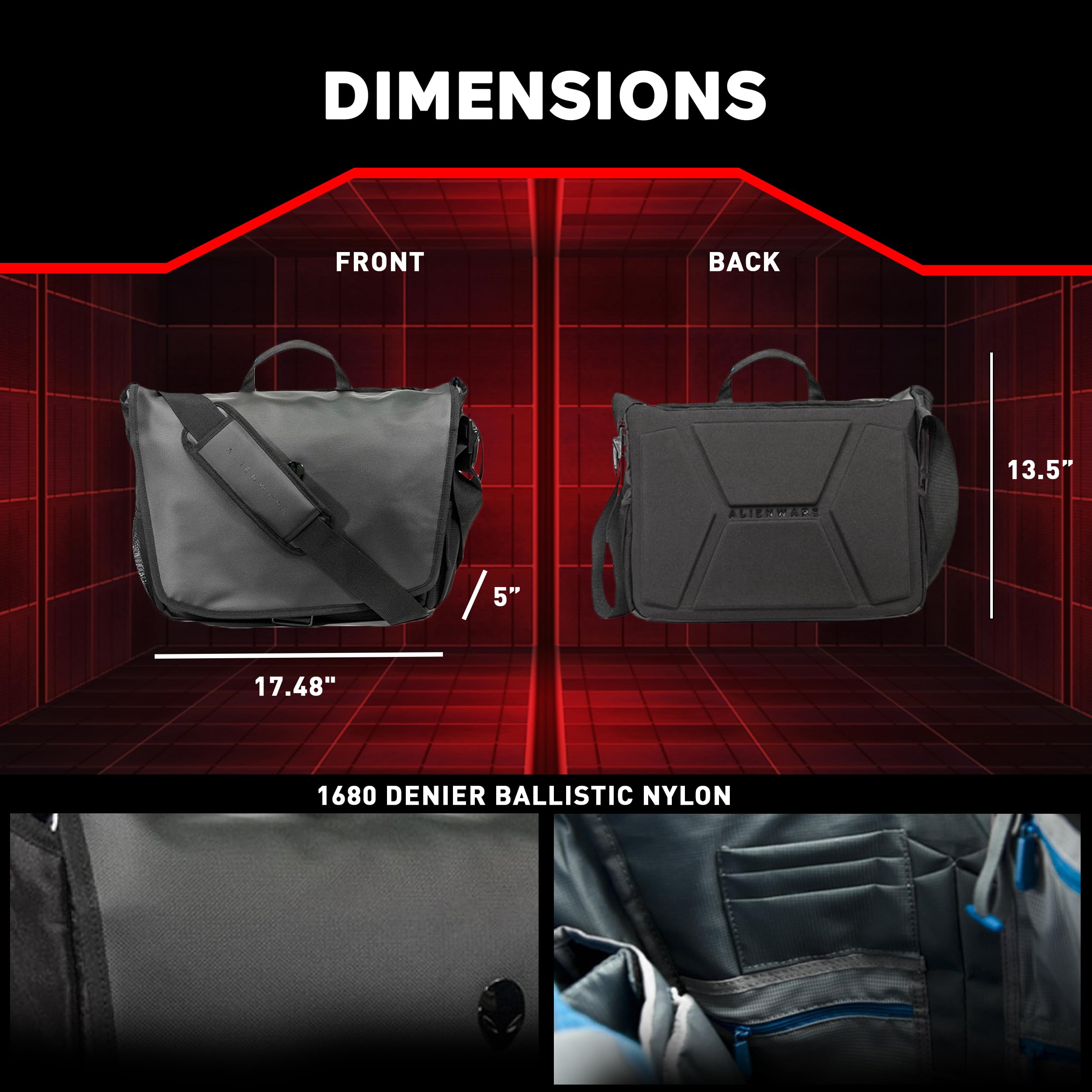 Alienware Gaming Laptop Messenger Bag - Mobile Edge Vindicator 2.0 for 13