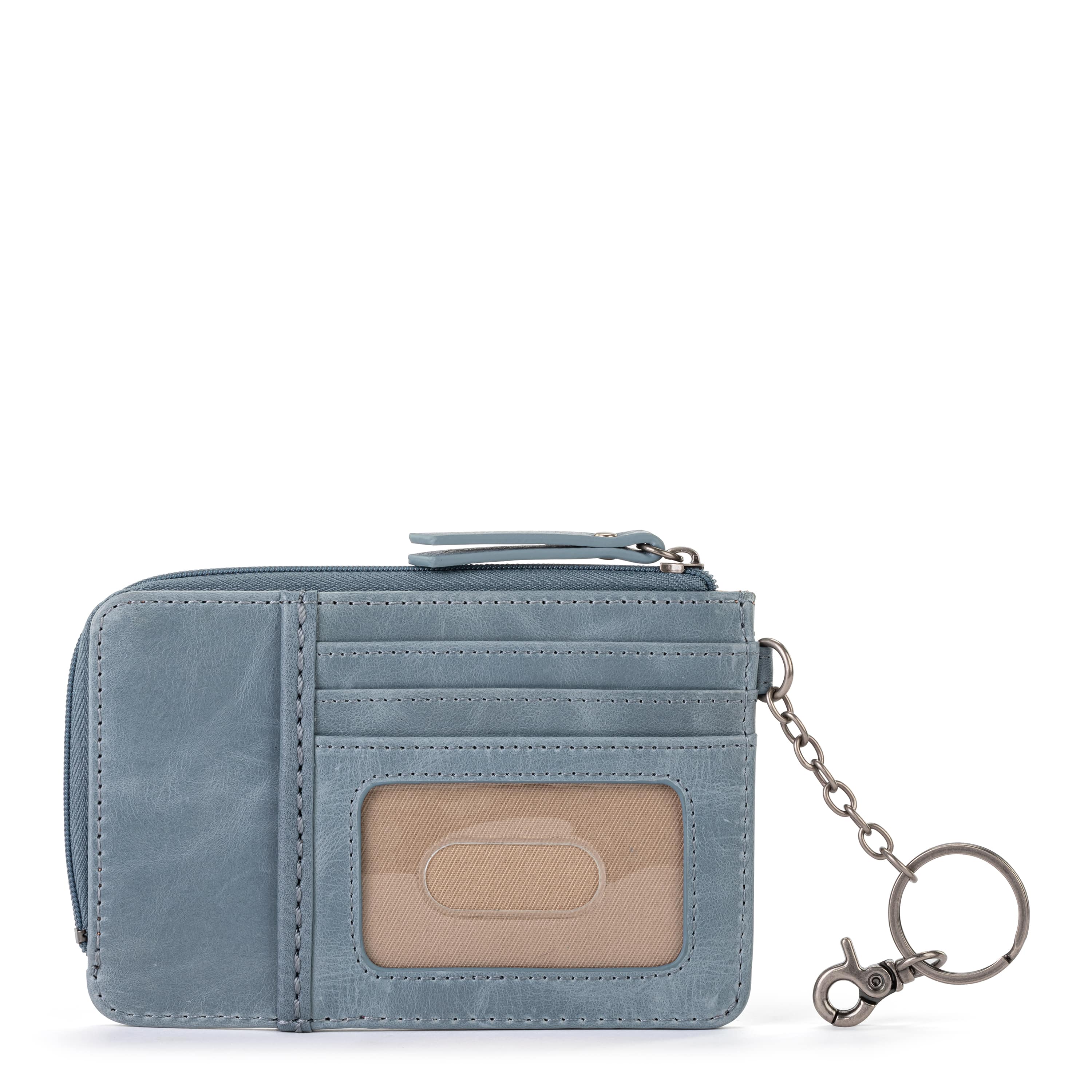 Premium Leather Iris Card Wallet with Maritime Wave Embossed Design - Slim RFID Blocking Wallet for Women & Men - Perfect for Travel, Business & Everyday Use