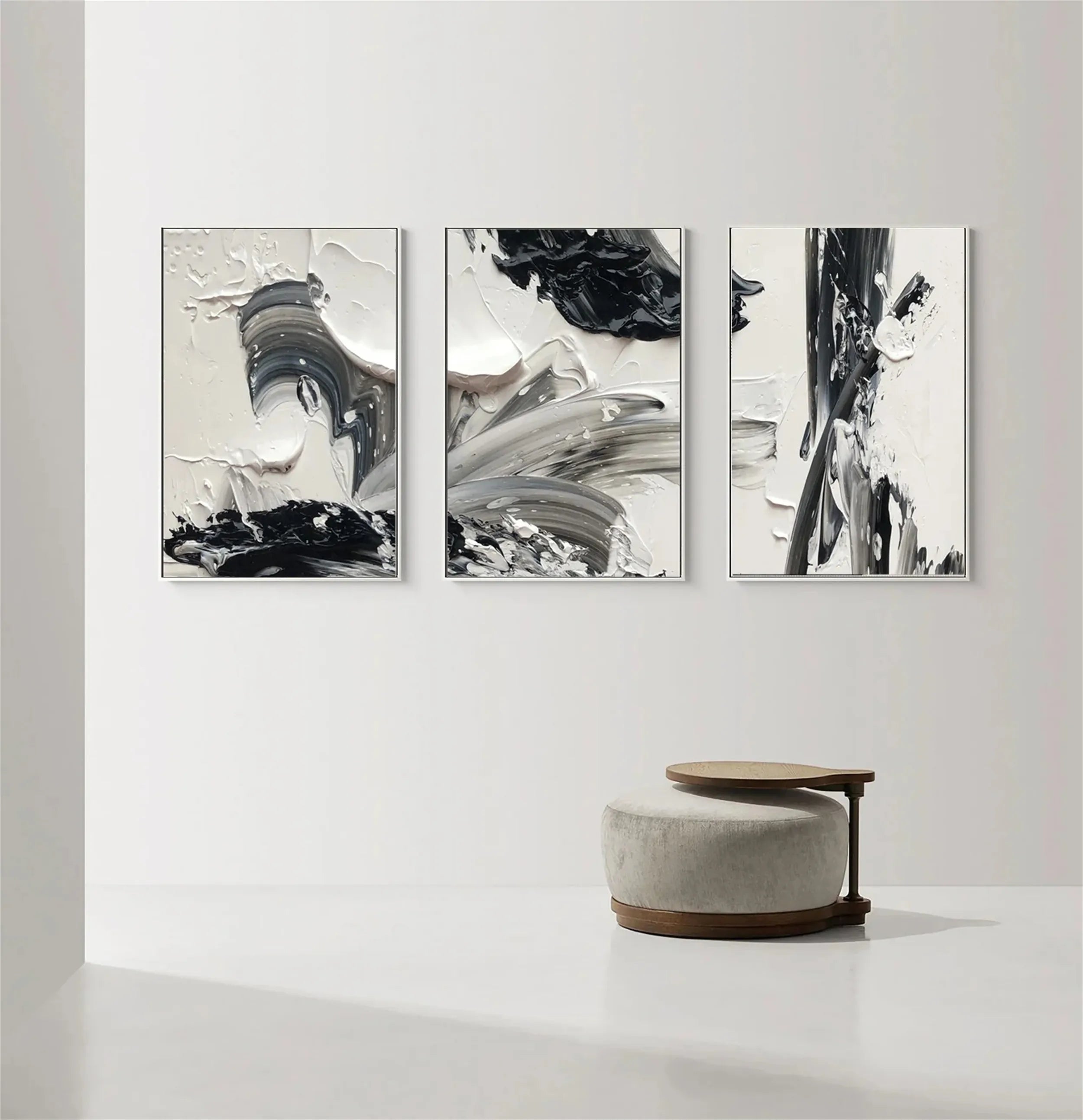 Minimalist Abstract Balance Canvas Wall Art Set of 3 - Modern Home Decor for Living Room, Bedroom & Office - #MM285