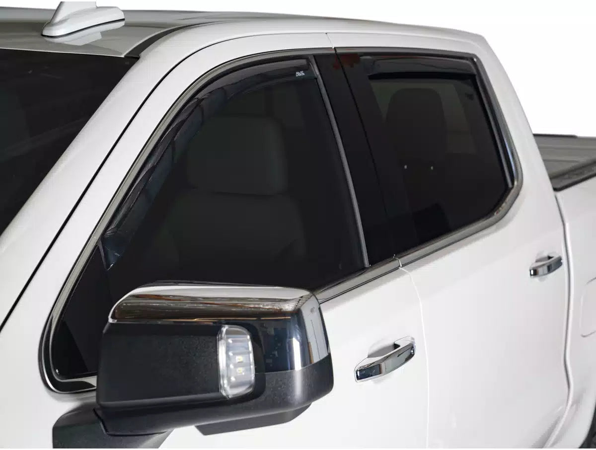 AVS Ventvisor In-Channel Window Deflectors (4-Piece Set, Smoke) - Compatible with Chrysler 300 2011-2024 Models | Rain Protection & Improved Airflow for Driving Comfort