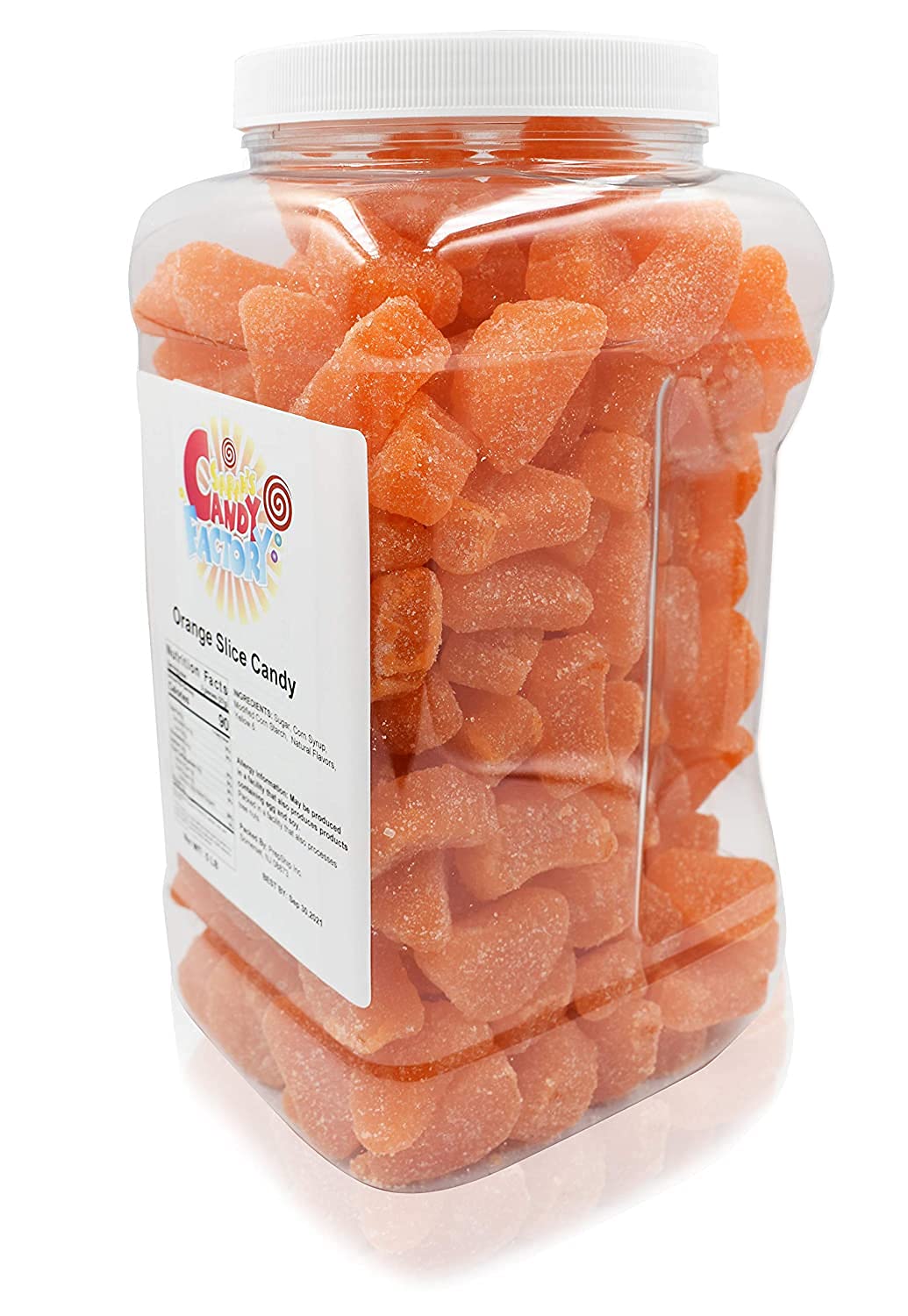 Orange Slice Candy - 5 Lbs Bulk Candy Jar - Sweet & Tangy Orange Flavored Gummy Slices - Perfect for Parties, Baking, Gift Baskets & Candy Buffets