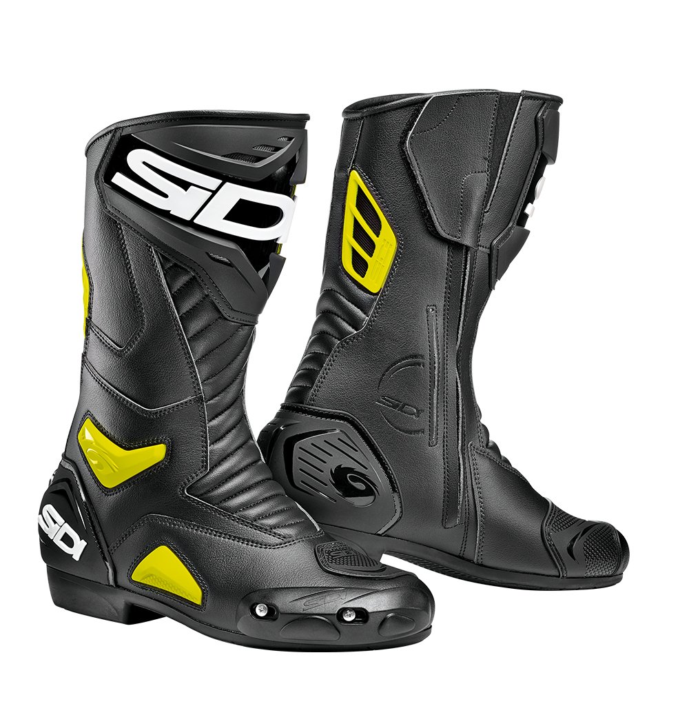 Sidi Performer Men's Professional Road Racing Motorcycle Boots with Shift Pad & Heel Cup - Zip Closure for Comfort & Safety - Ideal for Track Days, Sport Riding & Racing