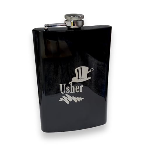 8oz Black Flask