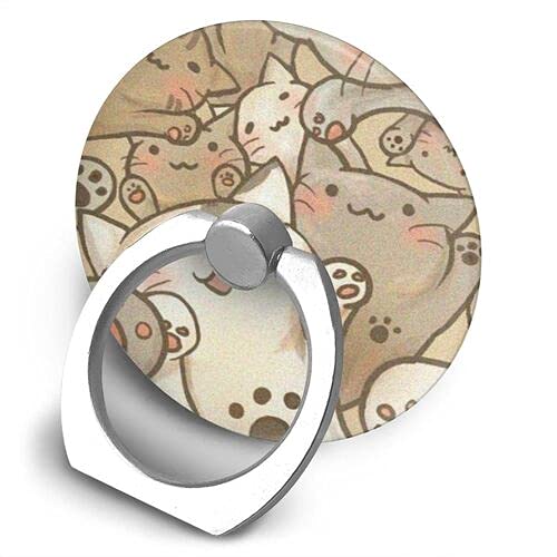 Cute Cat Phone Ring Holder - 360° Rotating Finger Grip Stand for All Smartphones | Perfect for Hands-Free Viewing, Selfies & Secure Grip While Commuting