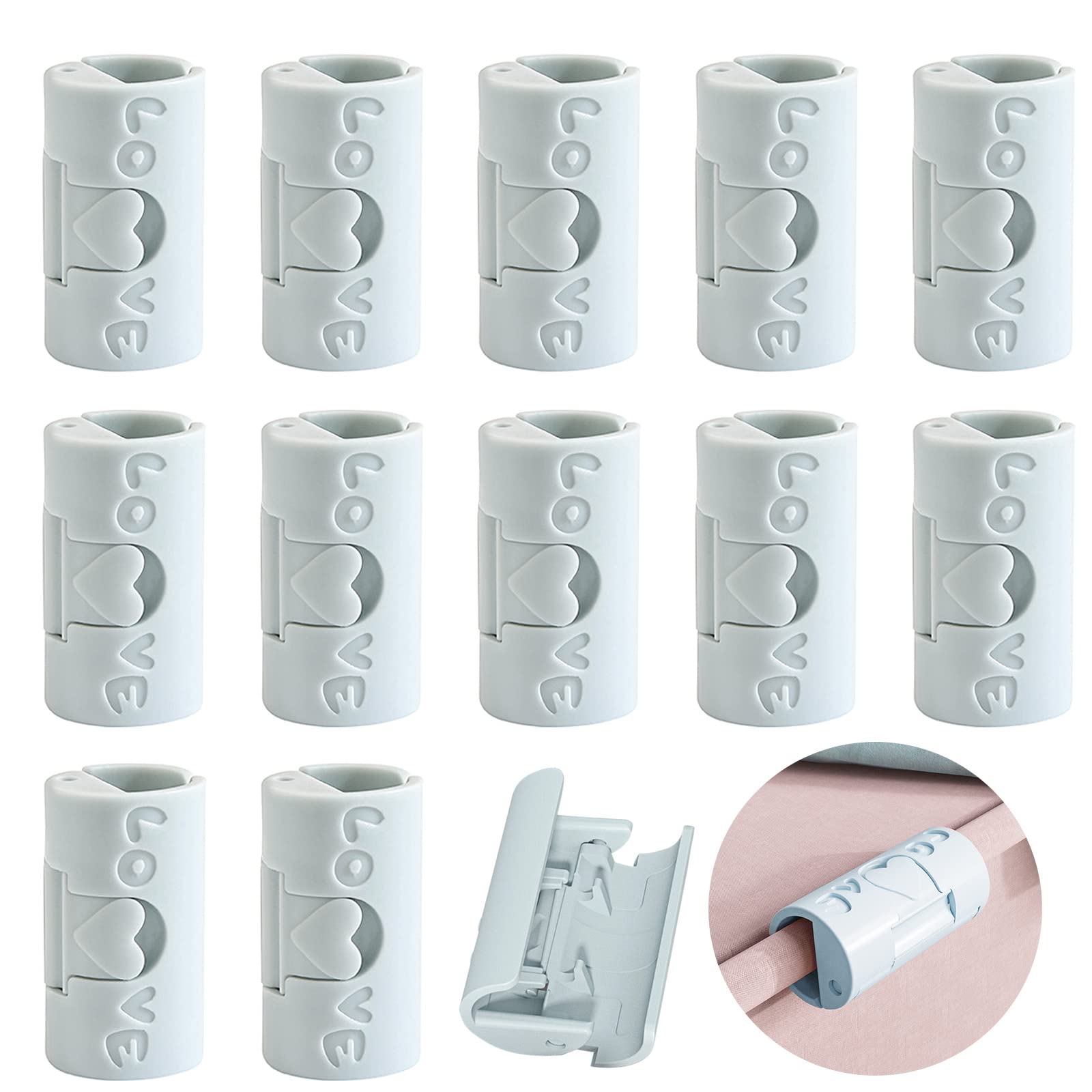 20 PCS Bed Sheet Grippers - Duvet Cover Clips & Sheet Holders to Prevent Slipping - Keep Bedding in Place for Queen/King Size Beds - Perfect for Hotels, Dorms and Home Use