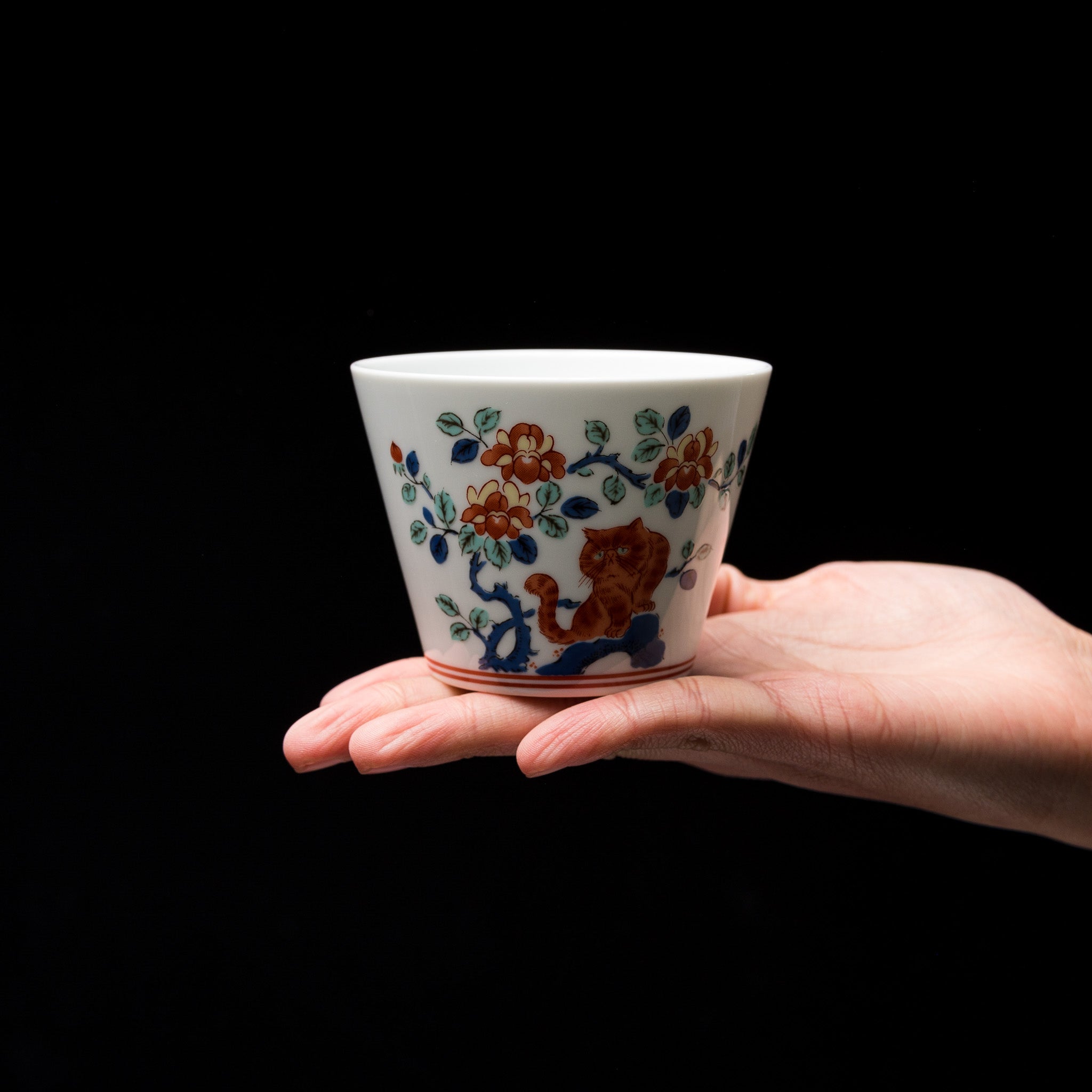 MARUHIRO IROE Soba Choko Cup - 170ml Japanese Noodle Soup Bowl - Set of 5 Traditional Hand-Painted Ceramic Cups - Perfect for Soba, Udon, Ramen & Asian Tea Ceremonies