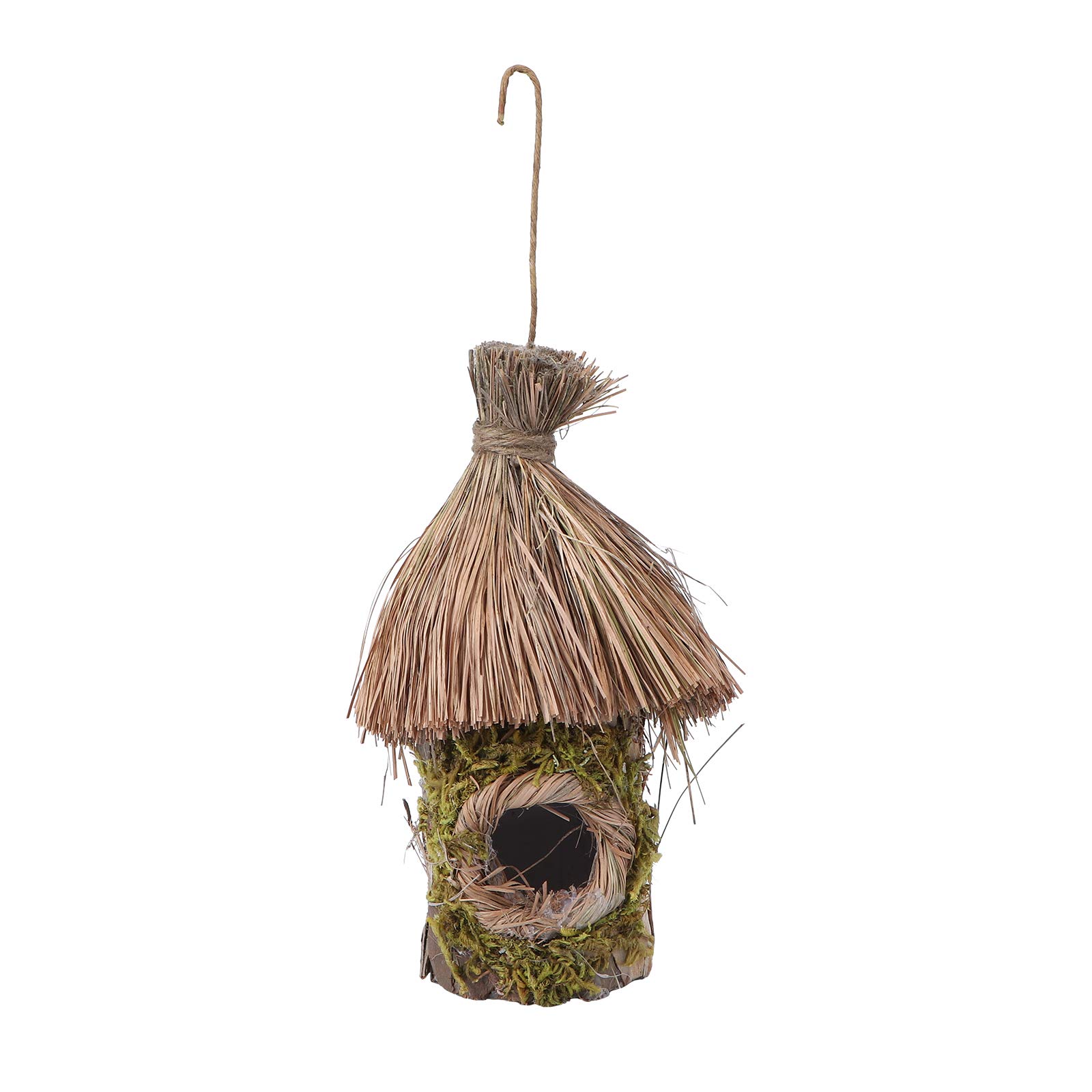 POPETPOP 1Pc Decorative Straw Bird Nest - Hibiscus Birdcage Garden Decor for Outdoor & Indoor Use - Perfect for Patio, Yard, Wedding Decor & Pet Supplies