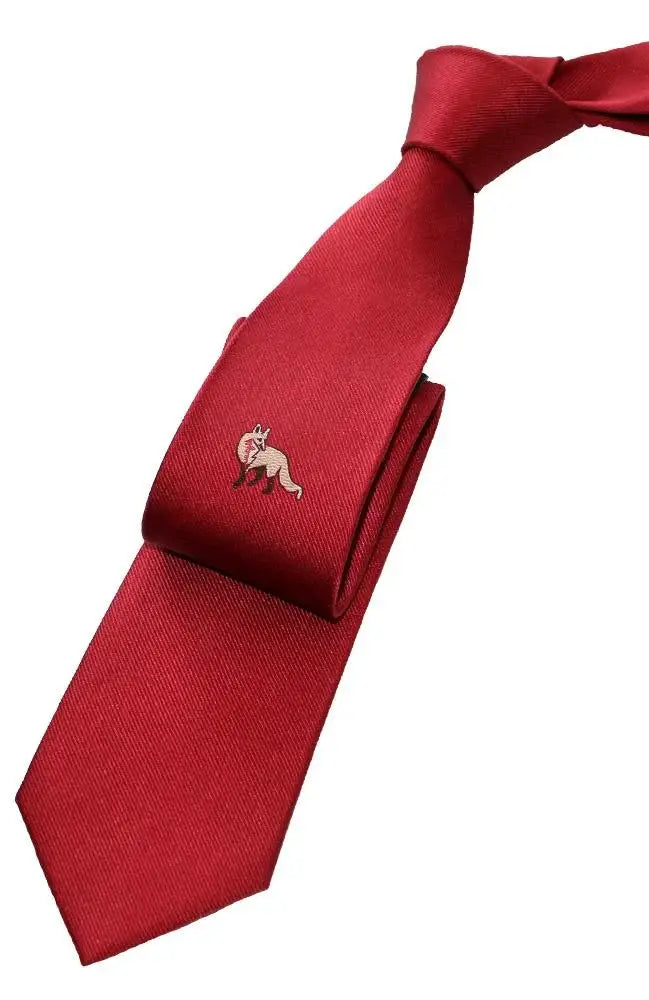 LA Smith Country & Hobby Fox Silk Neckties for Men - Premium Handmade Ties for Business, Weddings & Formal Occasions