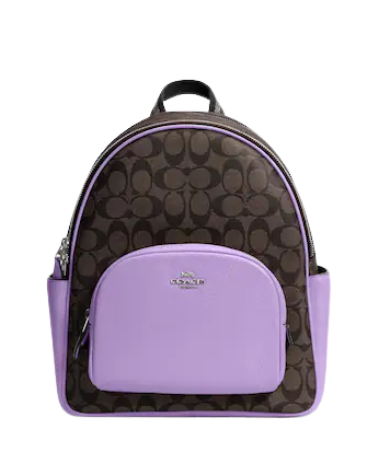 Coach Signature Canvas Court Backpack - Stylish & Durable Women's Backpack for Work, School & Travel | Perfect for Commuting, College & Everyday Use