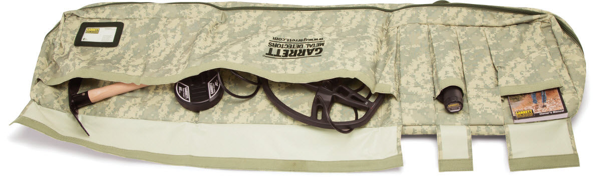 **Garrett Soft Case - Universal 5-Pocket Metal Detector Carry Bag (Digital Camouflage) - Durable & Lightweight for Outdoor Treasure Hunting & Beach Metal Detecting**