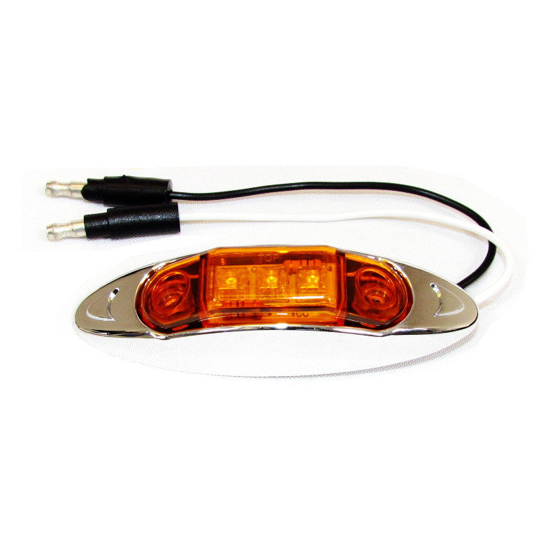 Fortpro 4-Pack 1 1/4 Inch Clearance Marker Trailer LED Lights with 3 LEDs - Durable Waterproof Side Marker Lights for Trucks, Trailers, RVs & Boats