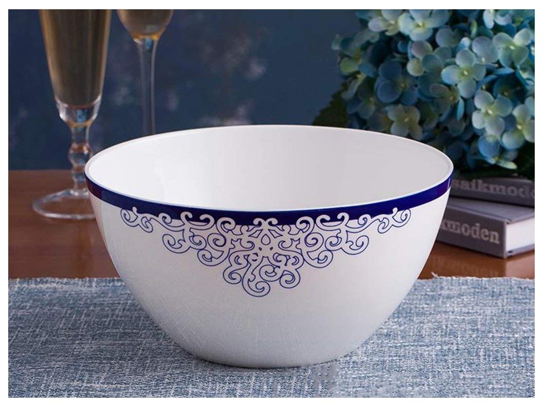 Blue and White Ceramic Bowl Set - Microwave & Dishwasher Safe Tableware Gift Box for Home, Kitchen, Dining & Entertaining