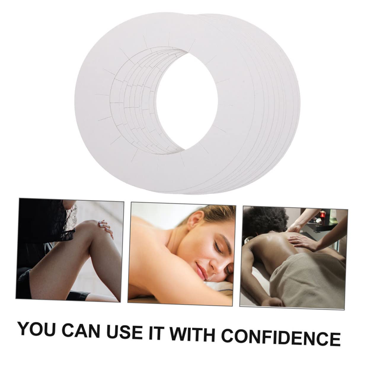 100 Pcs Waxing Liners for Hair Removal - Anti-Mat Wax Warmer Pads, Wax Melt Trays & Collar Protectors - Disposable White Paper Sheets for Salon & Home Use