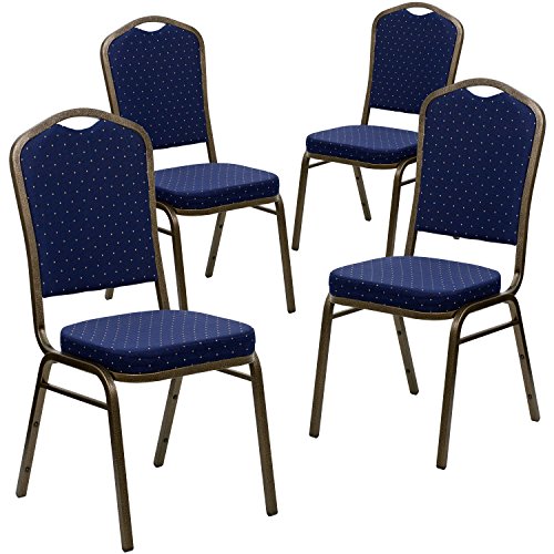 Navy Blue Dot Patterned Fabric/Gold Vein Frame
