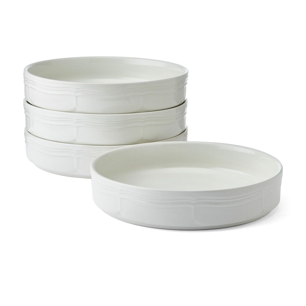 French Countryside® Limited Edition Set of 4 Stackable Pasta Bowls - Ceramic Dinnerware for Pasta, Salad & Soup - Perfect for Family Dinners, Entertaining & Rustic Kitchen Decor