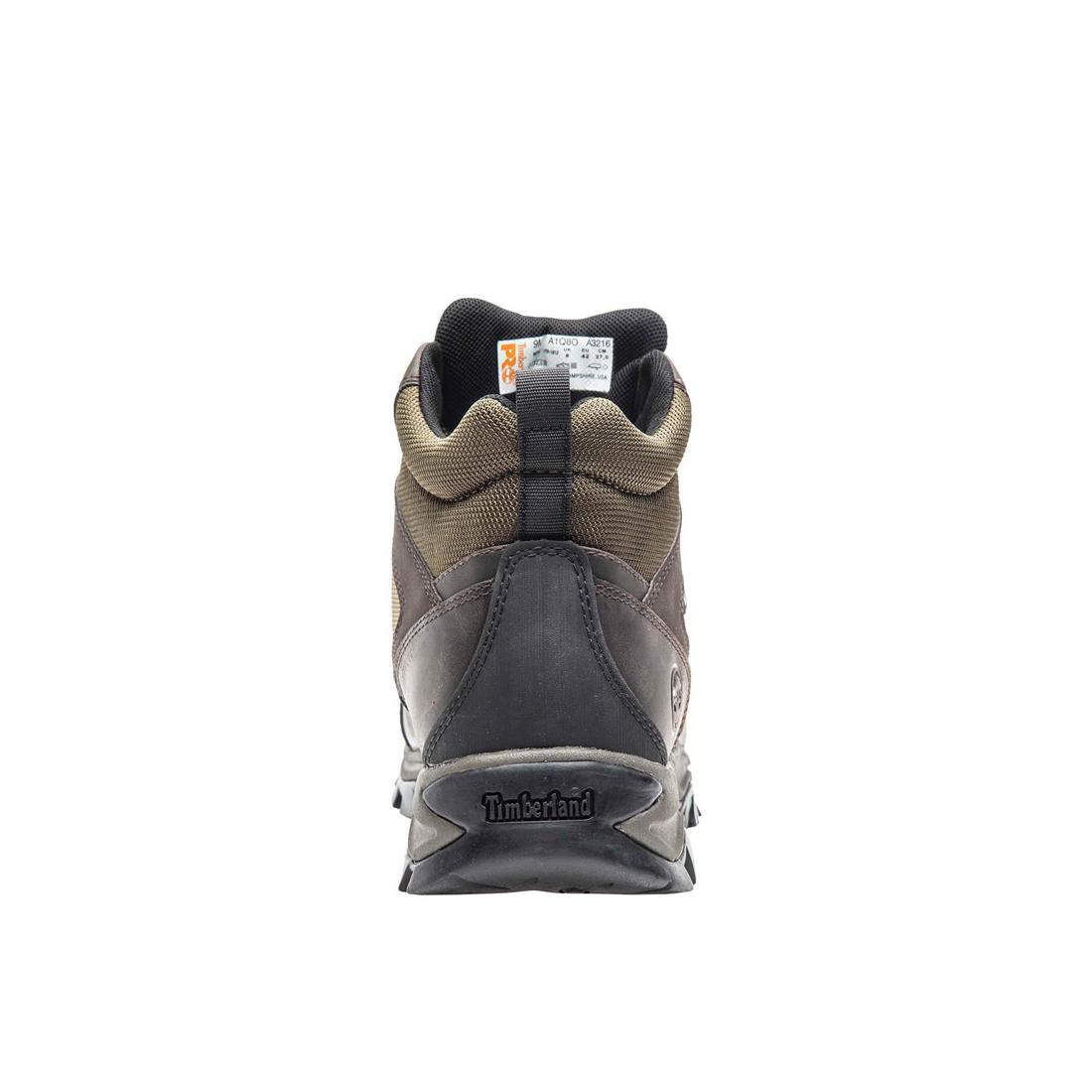 Keele Ridge Steel Toe Waterproof Work Boots for Men - Brown Safety Shoes for Construction, Hiking & Outdoor Work
