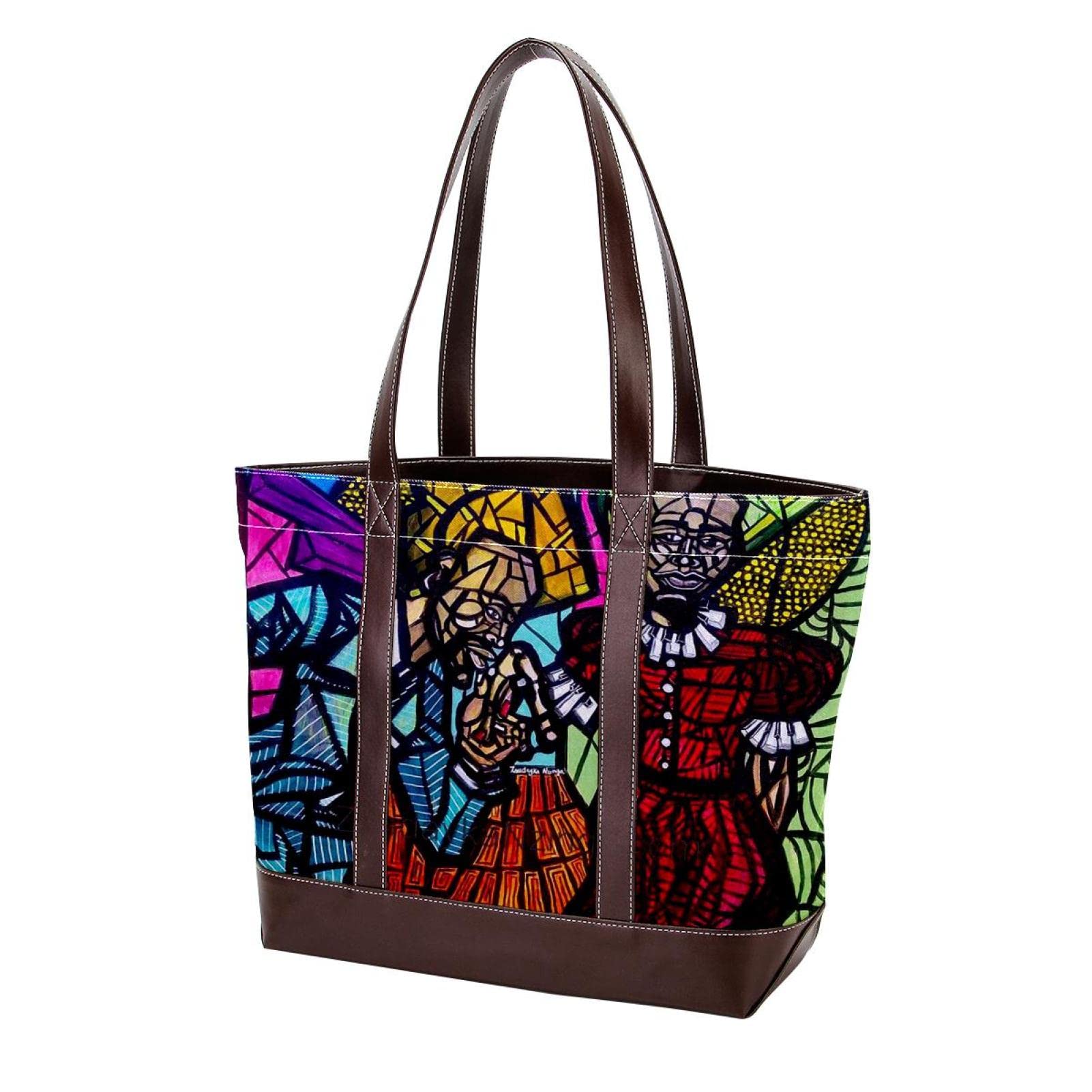 White Unicorn Tote Bags for Women - Large Leather Canvas Shoulder Bag Purse with Top Handle, Hobo Satchel - Perfect for Work, Travel & Everyday Use