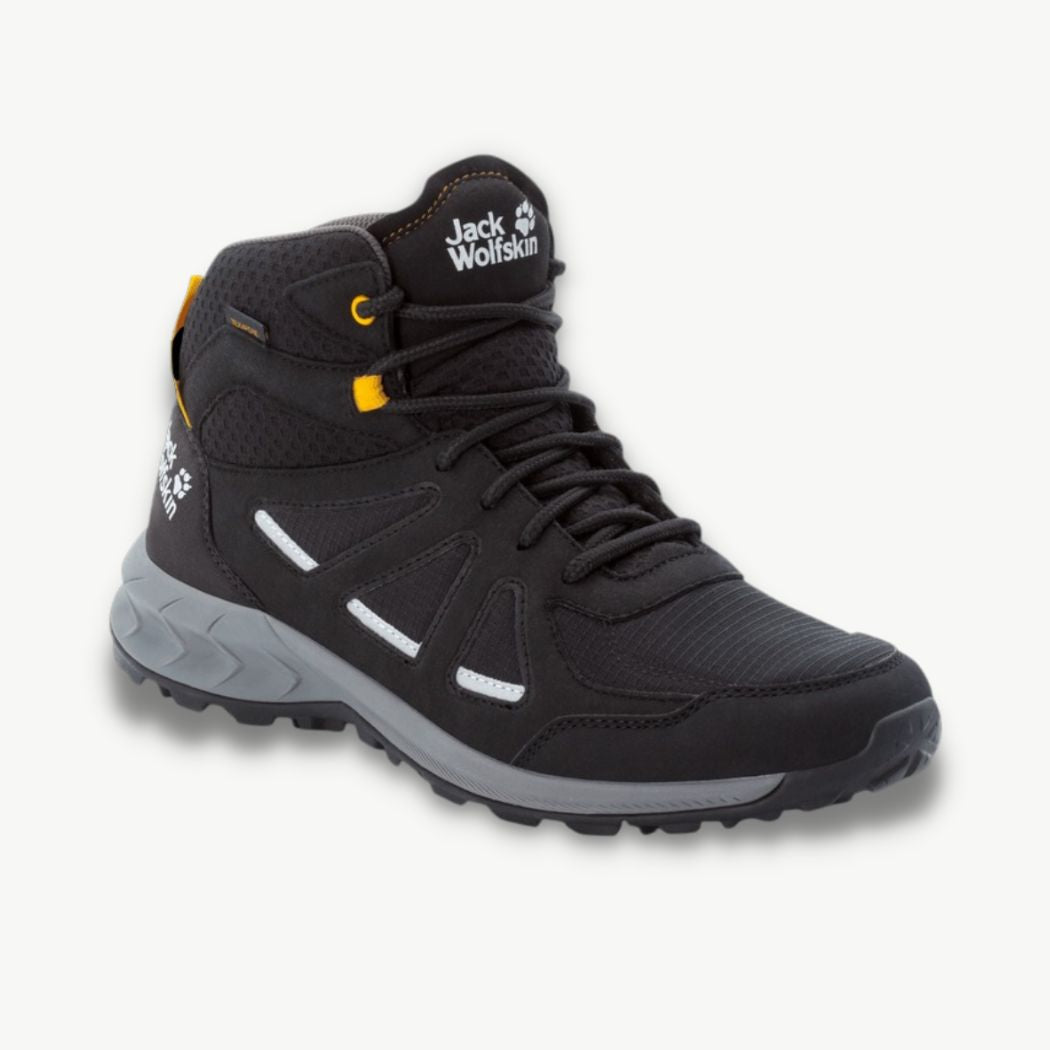 Jack Wolfskin Woodland 2 Texapore Mid Men's Waterproof Hiking Boots - Lightweight & Durable Outdoor Trekking Shoes for Mountain Trails, Camping & Backpacking Adventures
