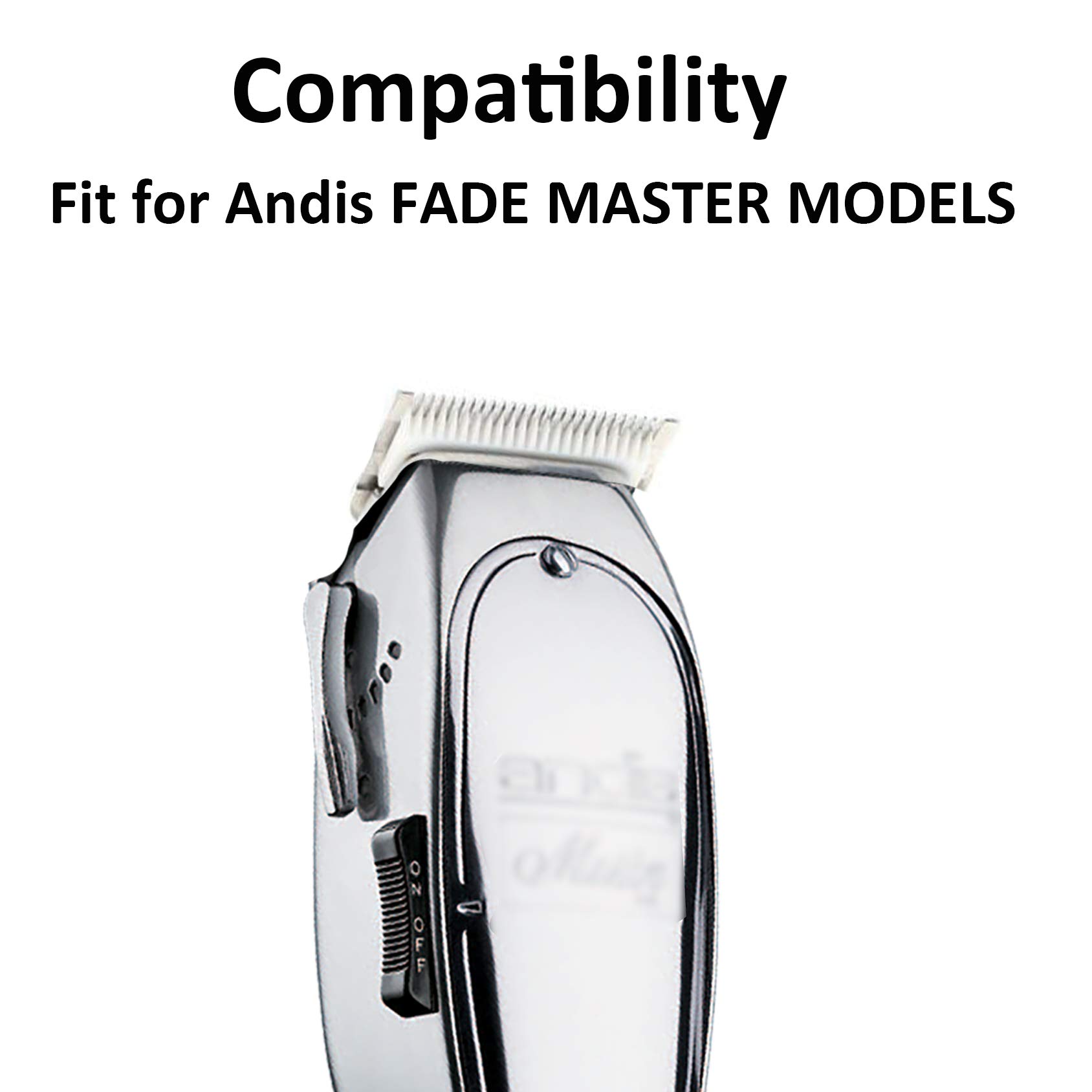 AIRERA Professional Ceramic Replacement Blades for Andis Master & Fade Master Hair Trimmers - Compatible with Andis Master Li Cordless Models (4-Piece Set, White) - Perfect for Barbershops, Home Haircuts & Professional Grooming
