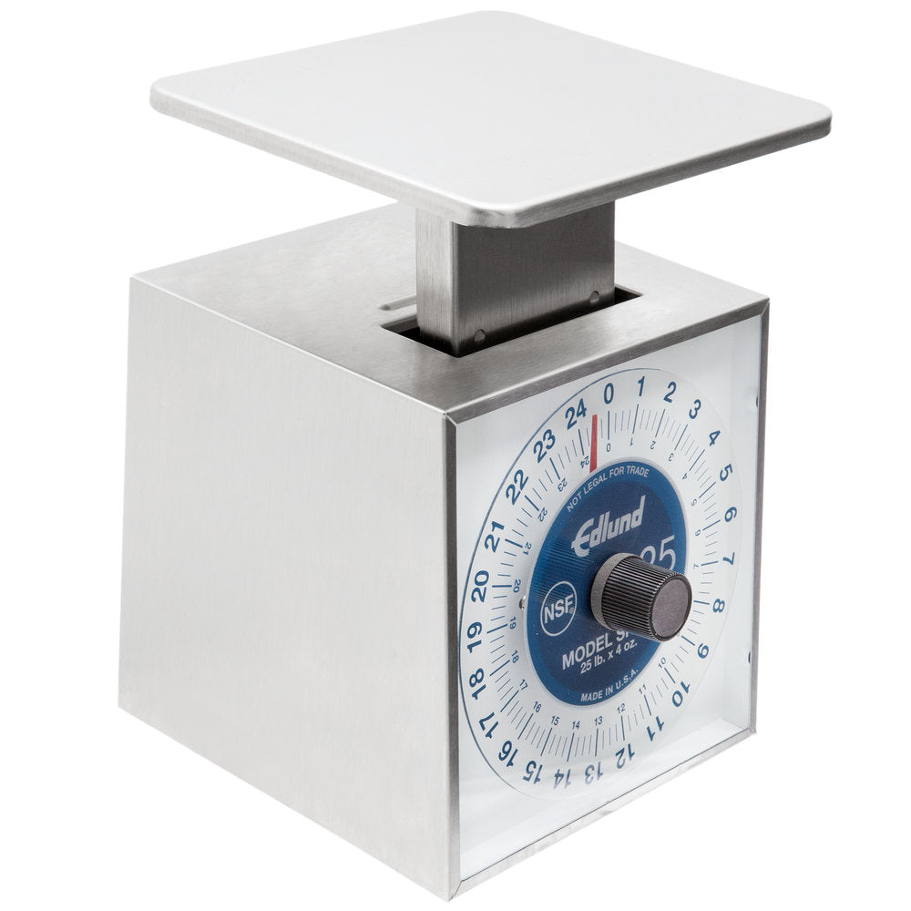 Edlund SR 25 Portion Control Scale - 25 lbs Capacity x 4 oz Precision - Commercial Kitchen & Bakery Weighing Solution for Food Prep, Packaging & Inventory Management
