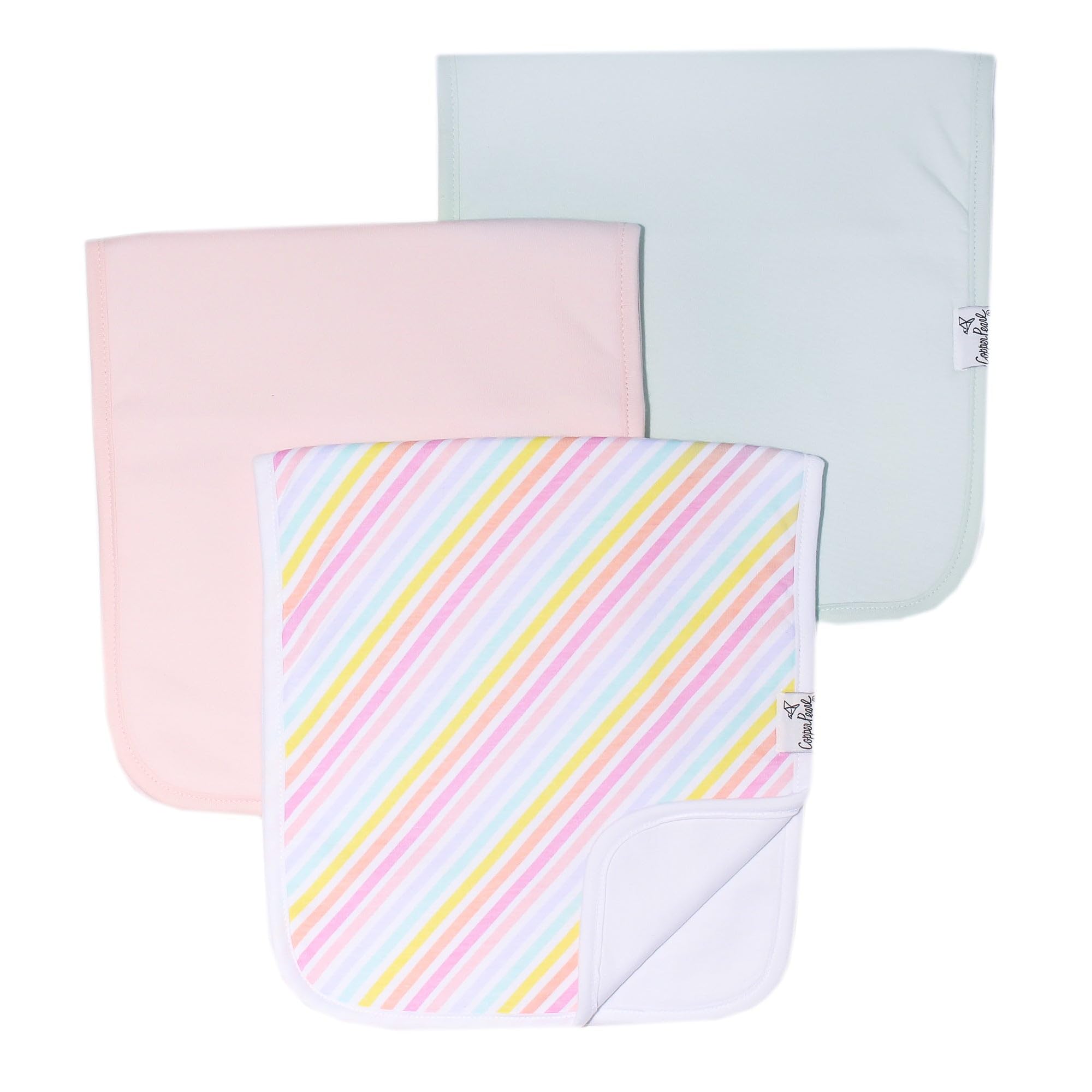Premium Baby Burp Cloths 3-Pack - Extra Soft Cotton Spit Up Rags for Newborns, 3-Layer Absorbent Design, Ideal Baby Shower Gift for Boys & Girls (21