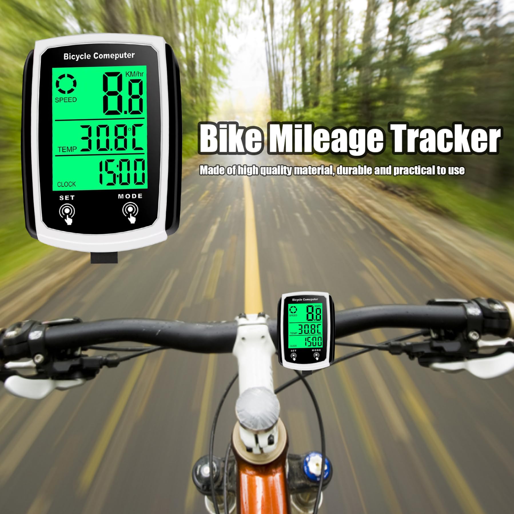 **Waterproof Wireless Bike Speedometer with LCD Backlight & GPS - Accurate Cycle Computer for Road Bikes & MTB - Perfect for Cycling, Commuting & Outdoor Adventures**