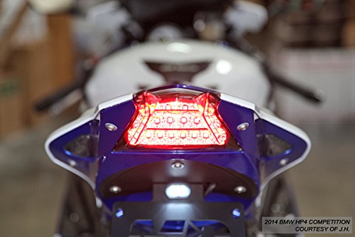 Smoked Sequential LED Tail Lights for BMW S1000RR HP4 (2009-2014) - High Visibility Brake Lights for Night Riding & Enhanced Safety