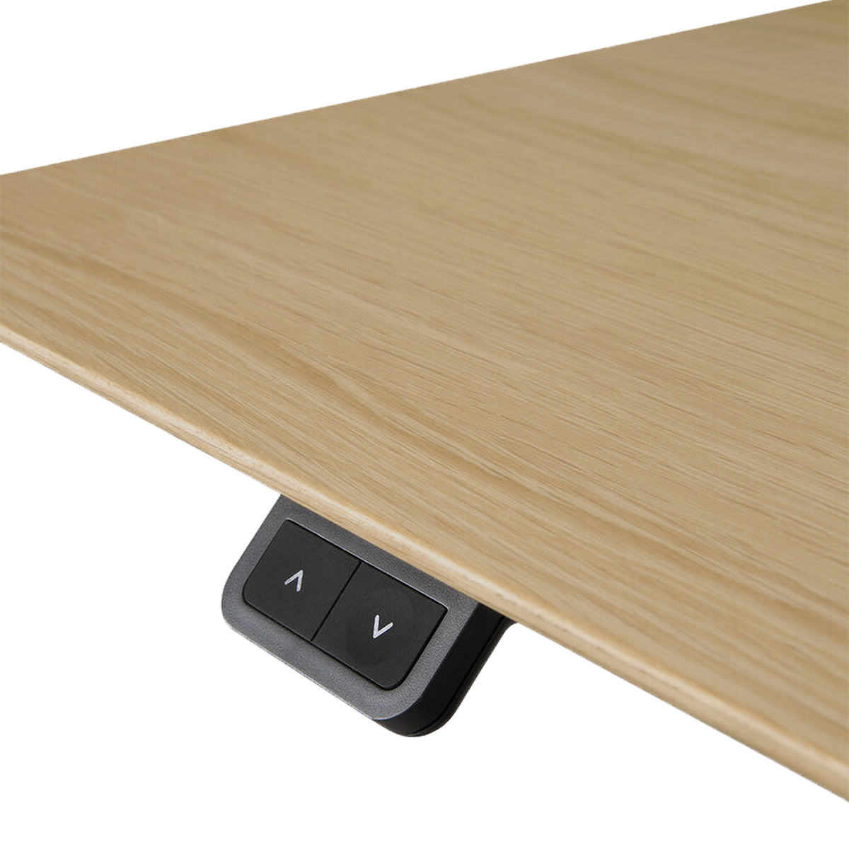Adjustable Rectangle Desk with Cable Management - 140cm (Oak & Black) | Ergonomic Home Office & Study Desk for UK Workspaces