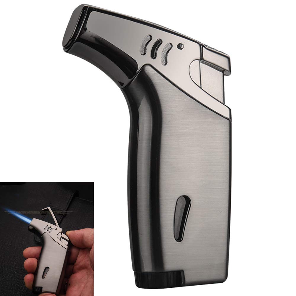 Windproof Butane Turbo Lighter - Refillable Blow Torch for Kitchen & Outdoor