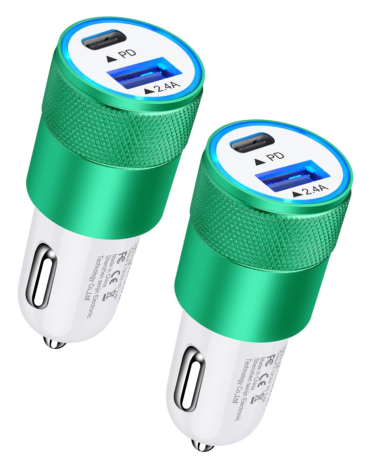 30W USB C Car Charger Fast Charging [2-Pack] - PD 3.0 Dual Port Car Adapter for iPhone 14/13/12/11 Pro Max/Mini/SE/X/XR/XS/8 Plus, Samsung Galaxy, Moto - Perfect for Road Trips & Daily Commutes