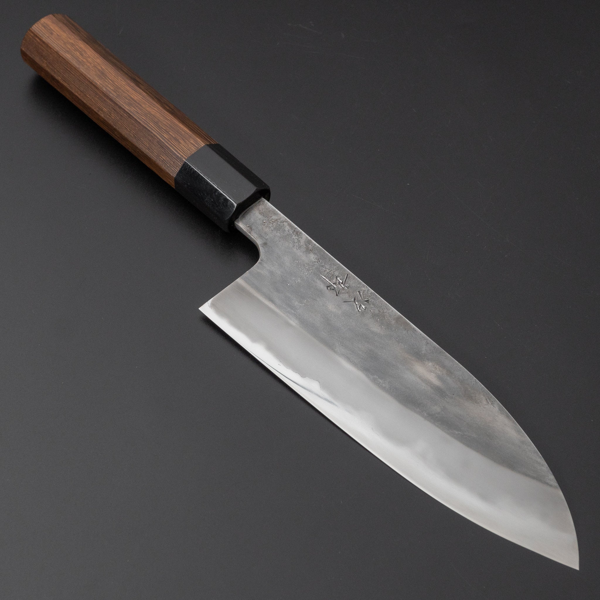 Premium Jiro Tsuchime Wa Santoku Knife 165mm - Japanese Damascus Steel Blade with Taihei Tagayasan Wood Handle (#454) - Perfect for Sushi, Vegetables & Meat Cutting in Professional Kitchens & Home Cooking