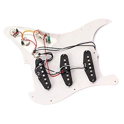 3 Ply SSS Prewired Loaded Electric Guitar Pickguard Set with Alnico V Pickups - Compatible with Fender ST/Strat Style Guitars | Perfect for DIY Guitar Upgrades & Professional Installations