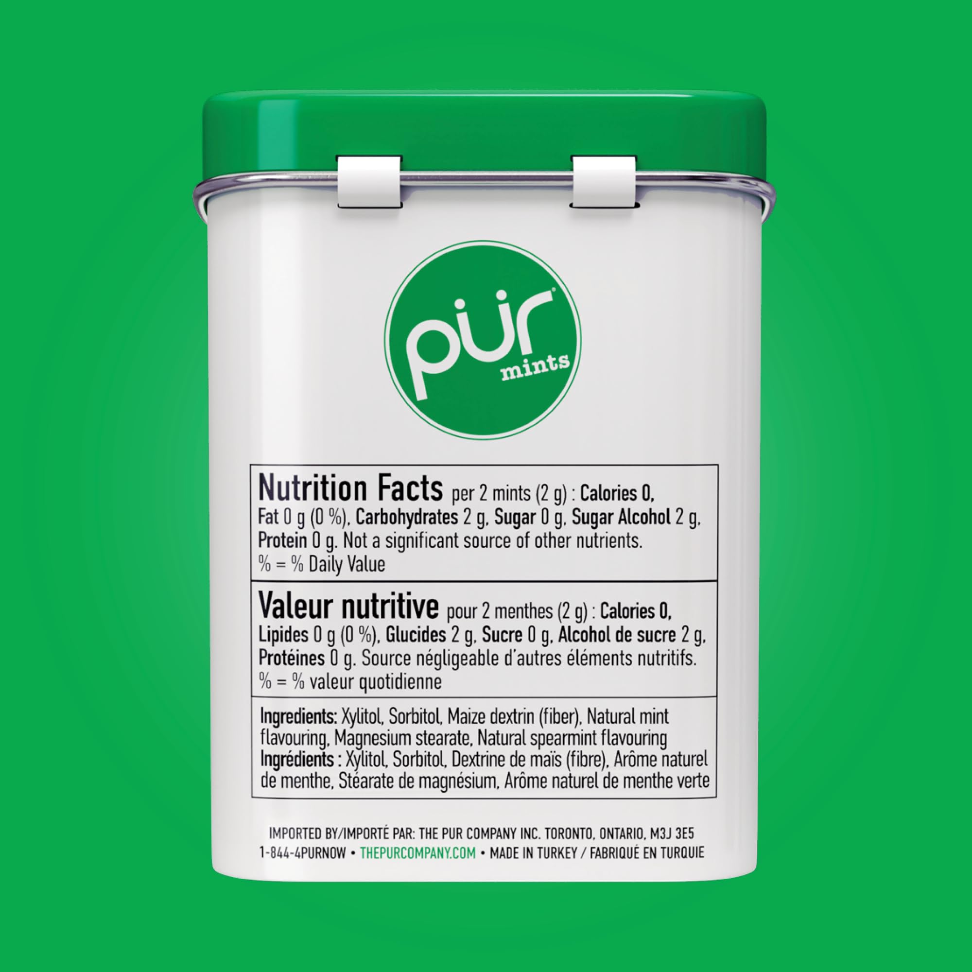 **Sugar-Free Xylitol Mints | Aspartame-Free, Vegan, Gluten-Free & Keto-Friendly | Natural Spearmint Flavor | 30-Piece Pack (12 Packs) | Fresh Breath for Work, Travel & After Meals**