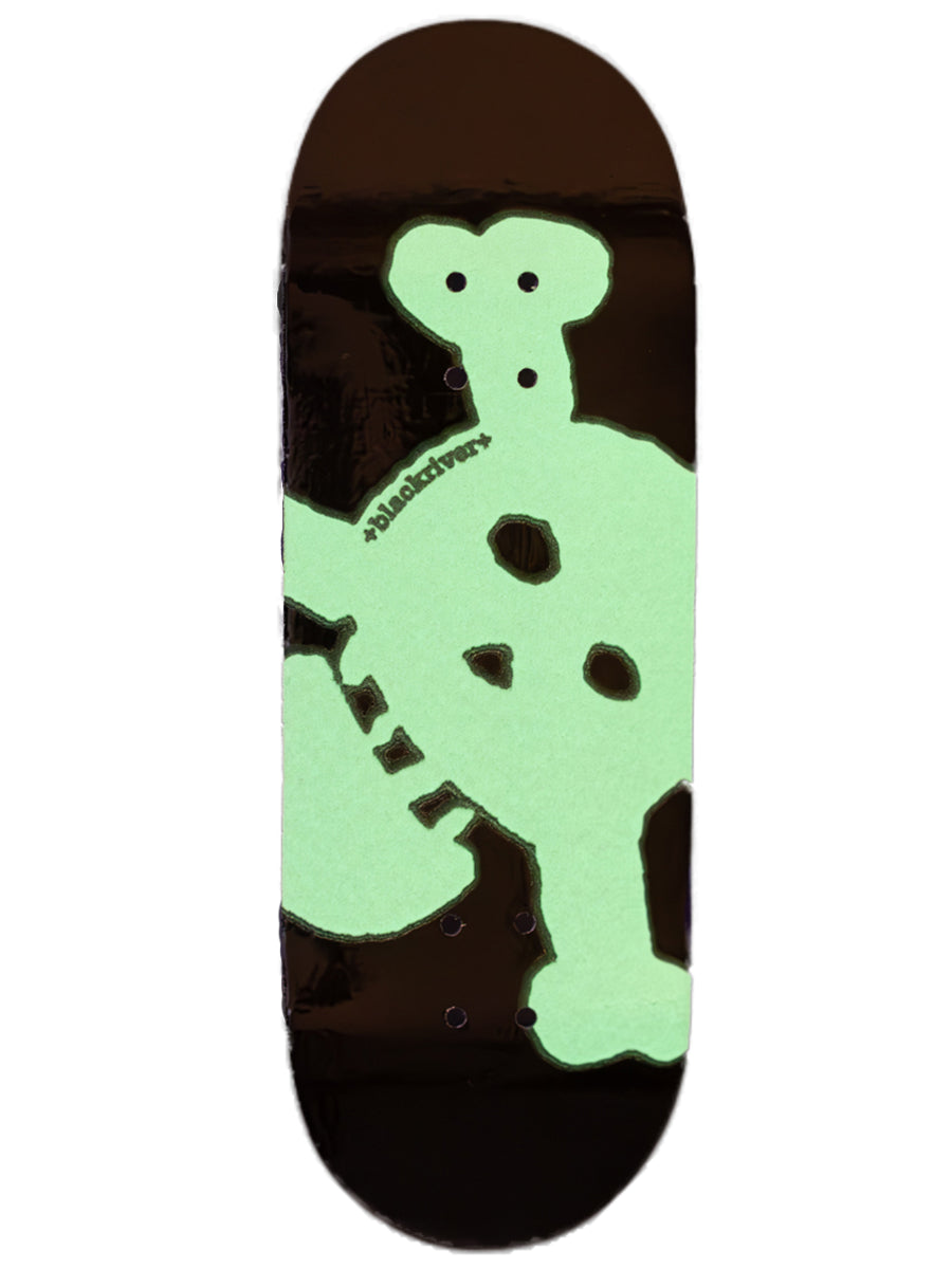 Blackriver Fingerboard Deck - Glow in the Dark Skull Design | Professional Finger Skateboard for Tricks & Practice | Perfect for Skateboard Enthusiasts & Collectors