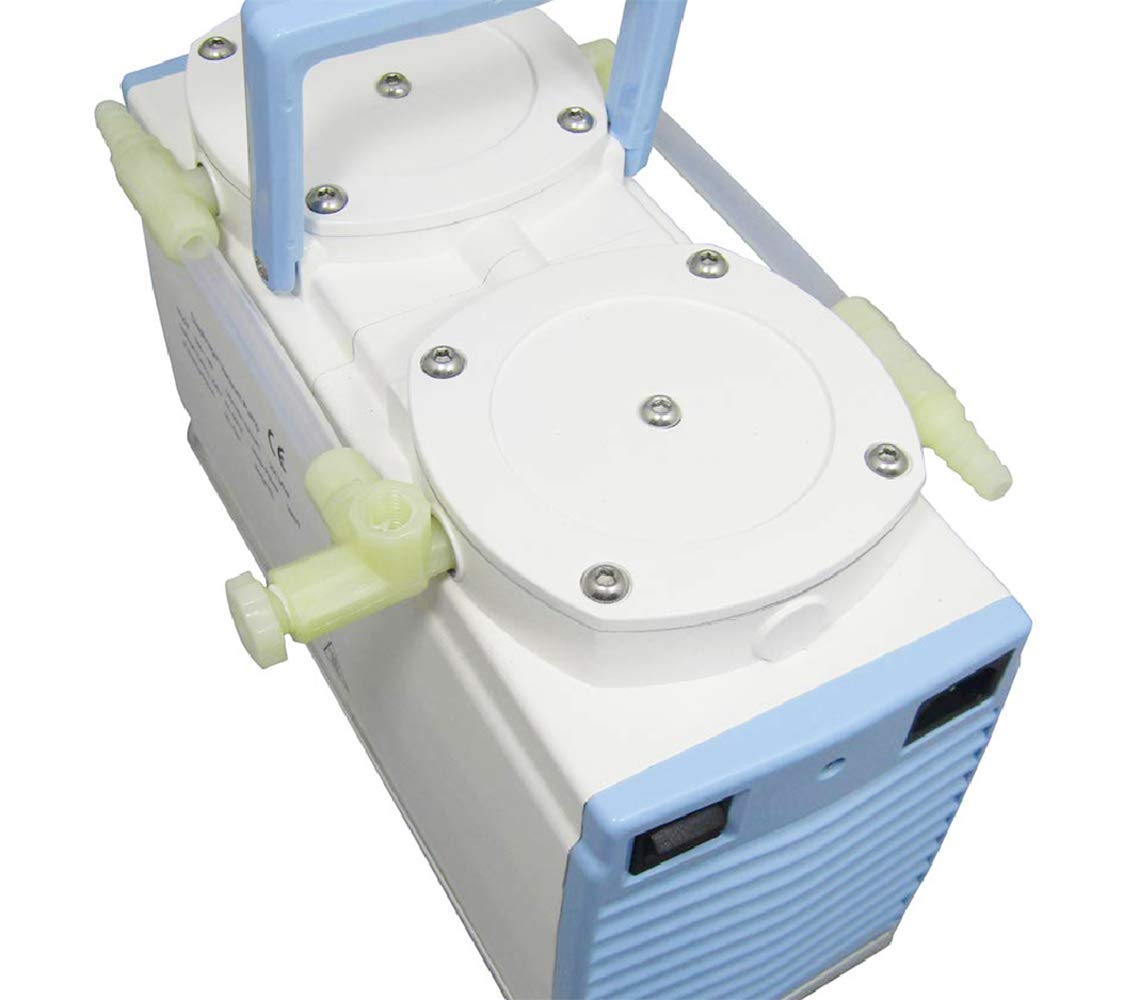 MXBAOHENG GM1.0A Oil Free Diaphragm Vacuum Pump - 60L/min Oilless Vacuum Pump with Adjustable Pressure for Lab Use - Perfect for Vacuum Filtration, Rotary Evaporator & Scientific Experiments - CE Certified (220V 50Hz) - Ideal for Chemistry Labs, Research Facilities & Industrial Applications