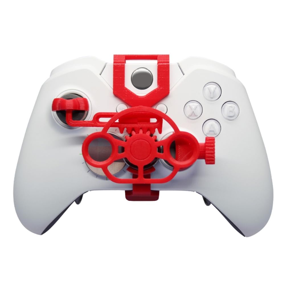 Xbox One S/X/Elite Mini Steering Wheel Controller - 3D Printed Racing Game Wheel Accessory for Enhanced Gaming Experience (Silver) | Perfect for Racing Games, Simulation Driving & Competitive Gaming