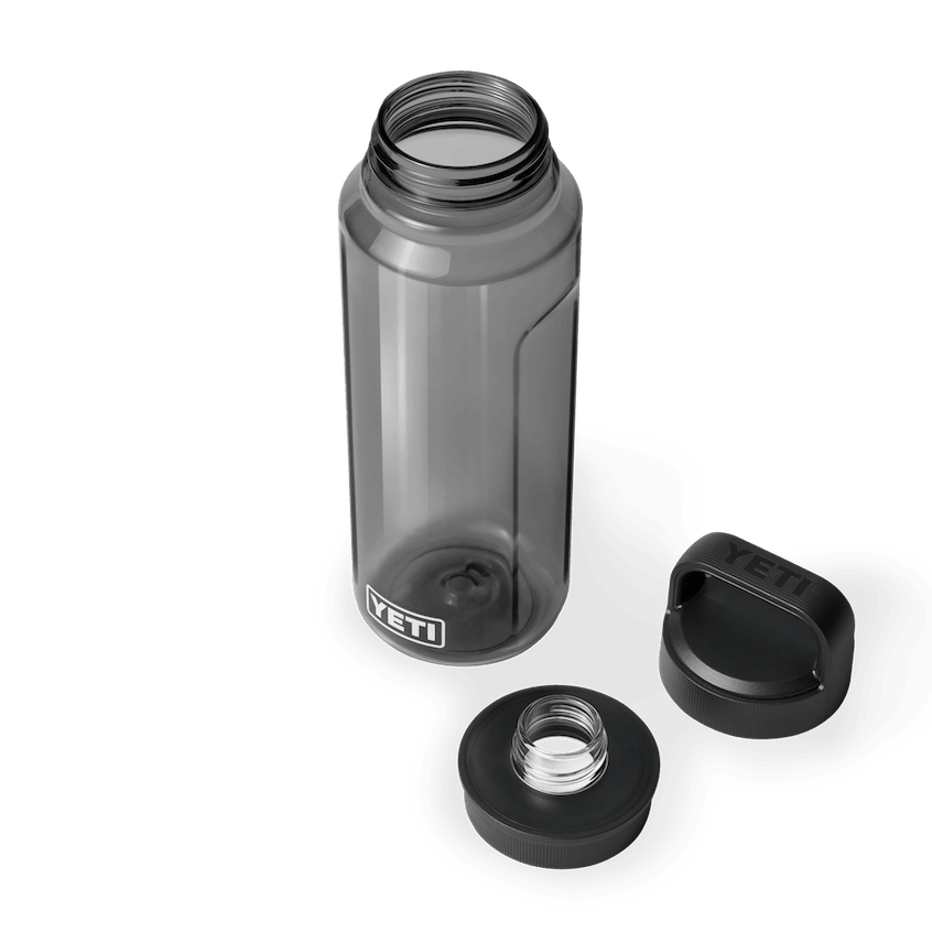Yonder 1L / 34 oz Insulated Stainless Steel Water Bottle with Leakproof Lid - Charcoal Black | Perfect for Gym, Hiking, Travel & Everyday Hydration